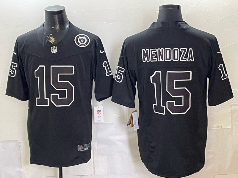 Men 2026 Oakland Raiders #15 Mendoza black Nike Limited NFL Jersey 0918001